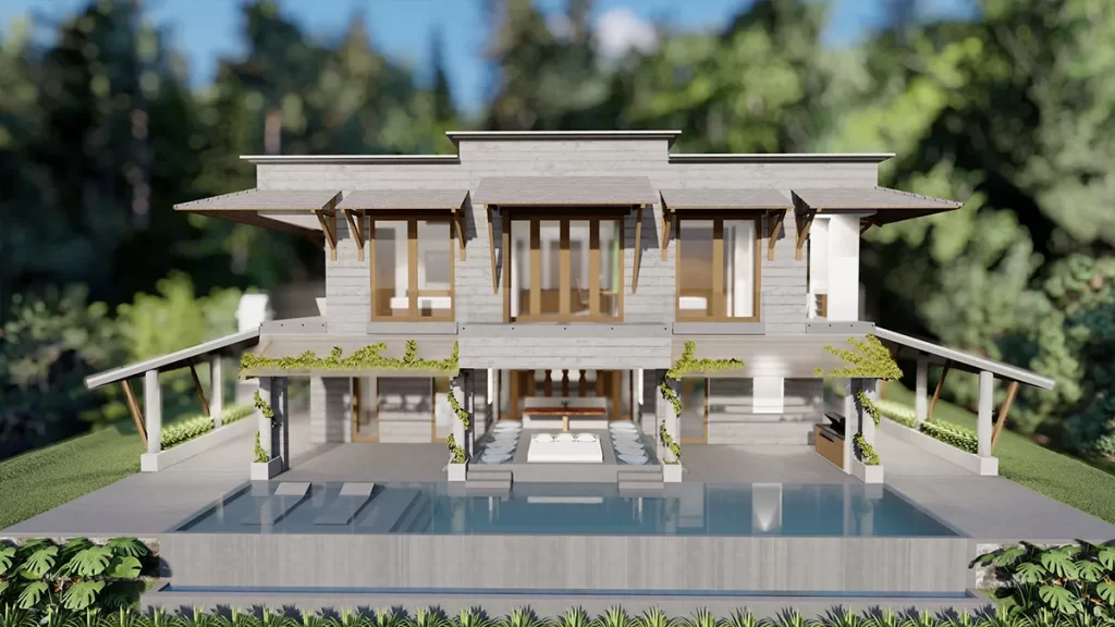 Diseño de casas con piscina en Uvita